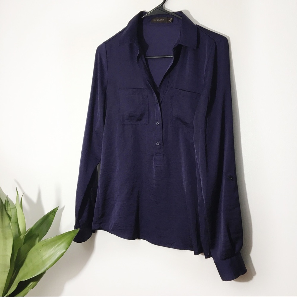 The Limited | Purple 100% Polyester Career Blouse